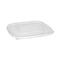 Pactiv Recycled Plastic Square Flat Lids, 7.38x7.38x0.26, Clear, PK300 SACLF07 - alternate 1